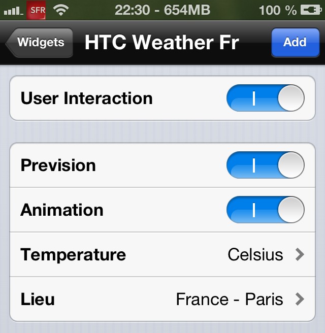 Météo HTC Weather