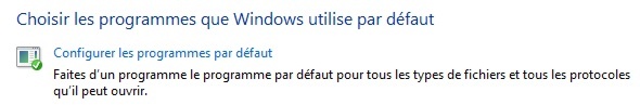 Logiciels par défaut