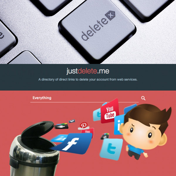 Supprimer facilement toutes traces de nos comptes sur internet avec JustDelete.me