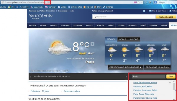 Météo Yahoo