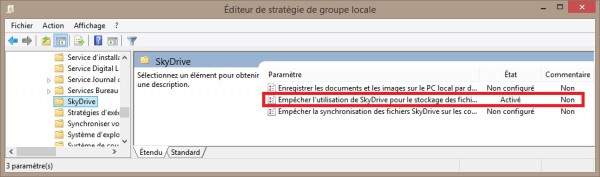 Désactiver SkyDrive